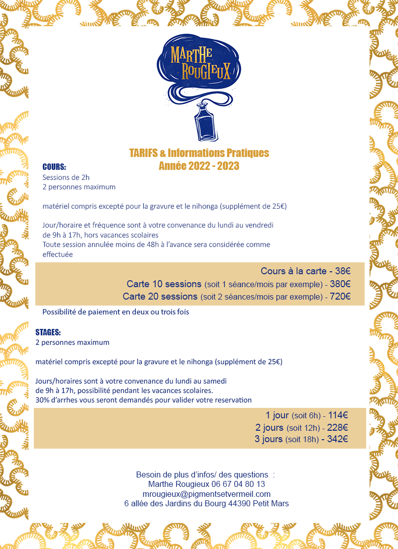 plaquette cours stages 2022 2023 2
